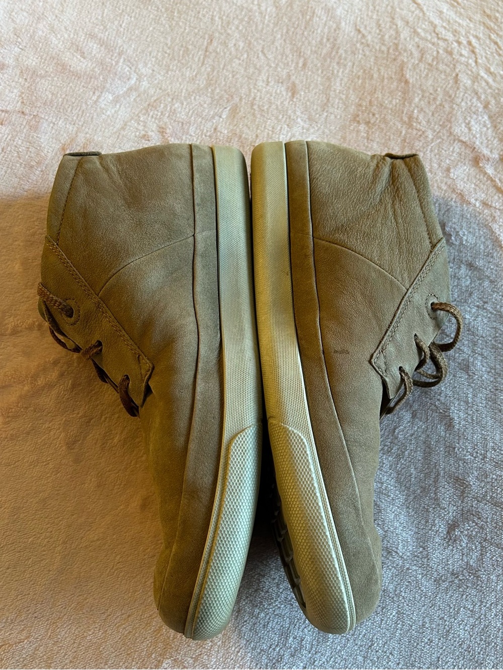 Ecco tan low cut tie leather ankle boots size 40, 9-9.5 casual comfort - Picture 3 of 9